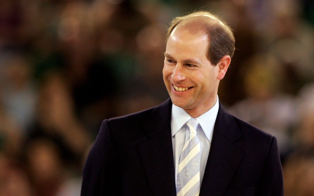 Prince Edward in a suit at the Commonwealth Games