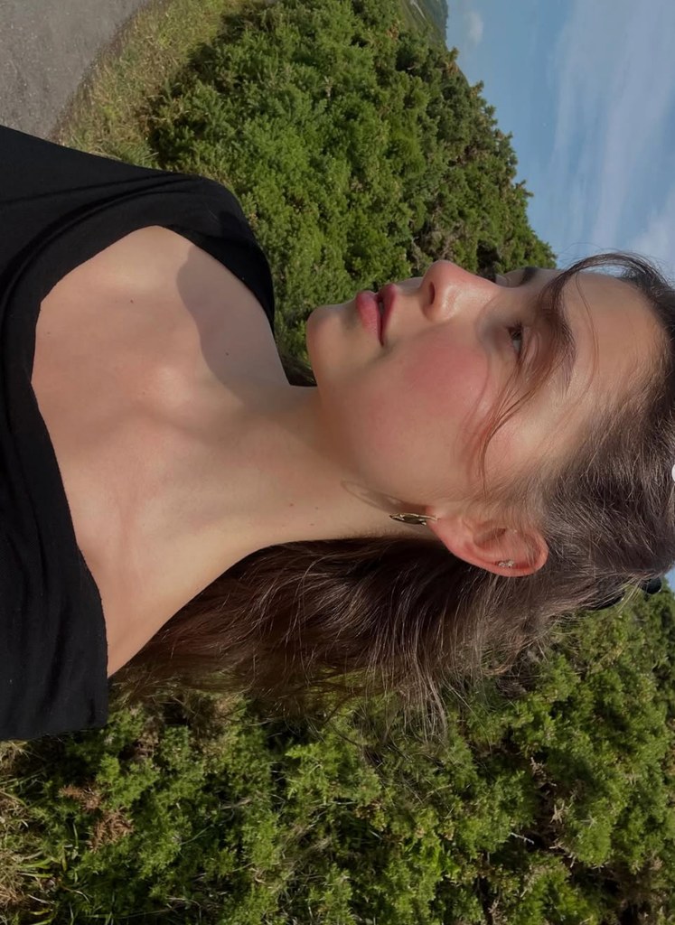 Selfie shared by Carys Douglas to Instagram from a trip to Wales, her mother Catherine Zeta-Jones' home country