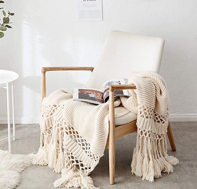 knitted throw