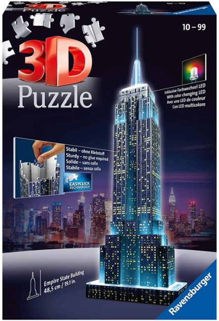 empire state 3d puzzle led lights