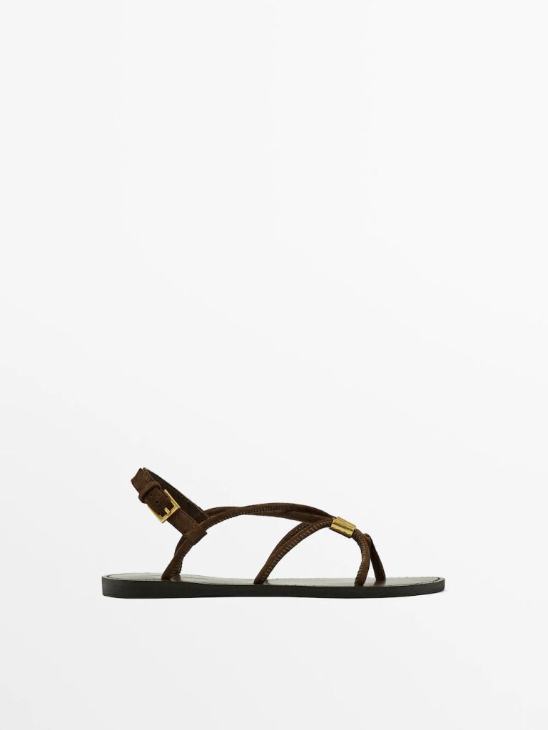 Strappy Sandals With Metal Detail