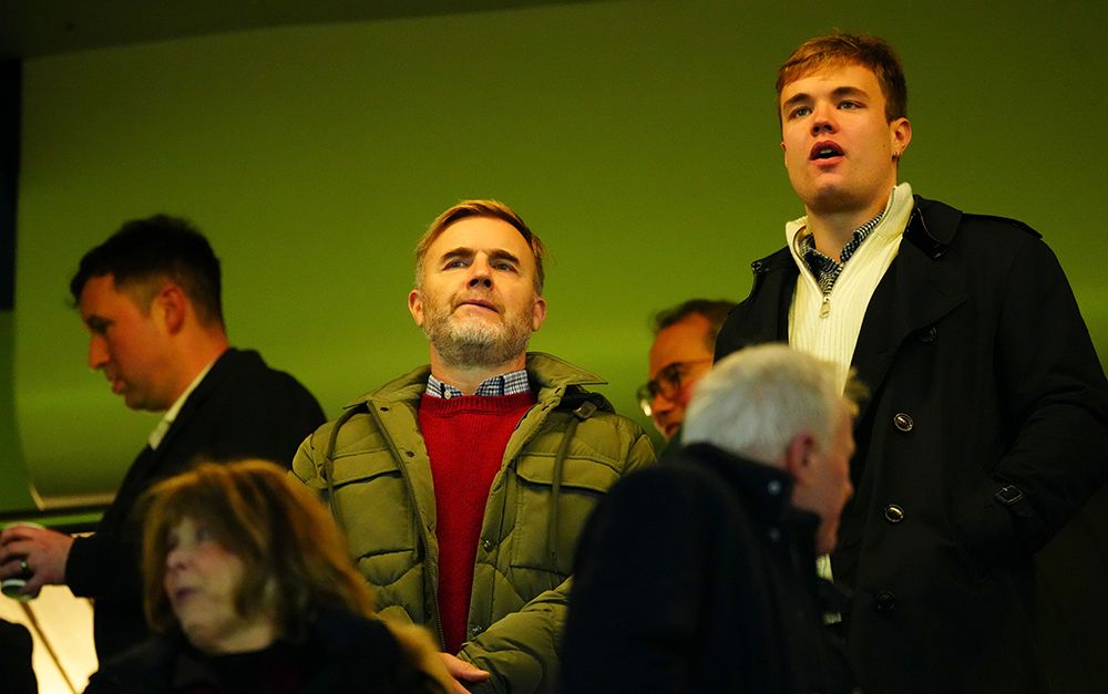 Gary Barlow and his son Daniel watch Chelsea take on Brentford 