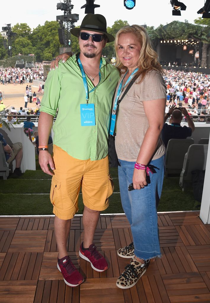 Caroline Hirons with her husband Jim Hirons attend the Barclaycard Exclusive British Summer Time Festival at Hyde Park on July 9, 2017 in London, England