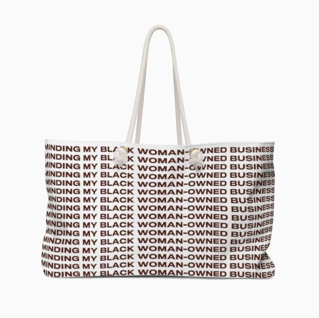 minding my black woman owned business tote range beauty