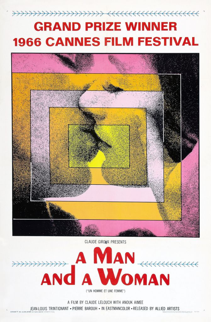 A Man And A Woman film poster, 1966.