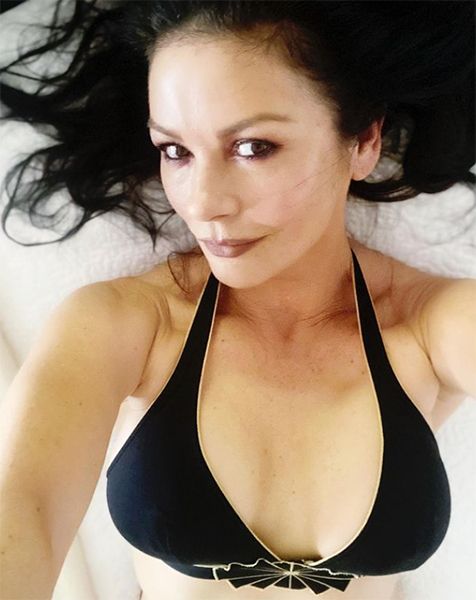 Catherine Zeta Jones in black bikini