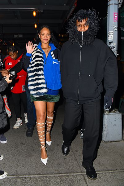 Rihanna Asap Rocky Strappy Sandals Street Style