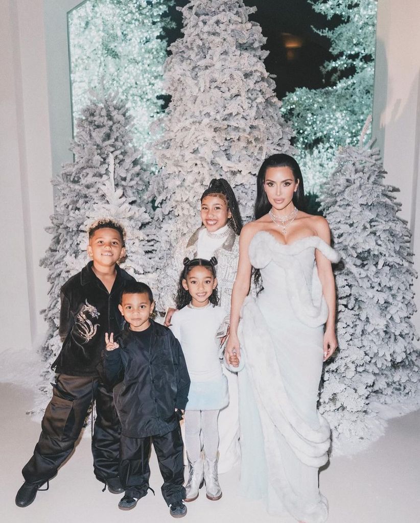 Kim with kids