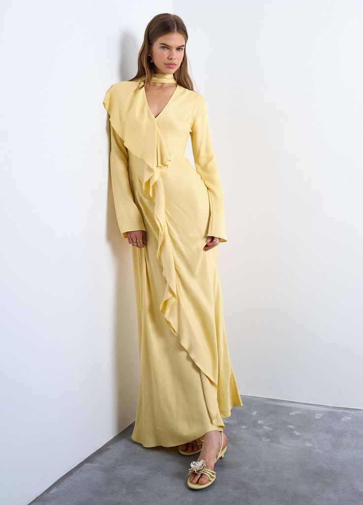 ASOS butter yellow dress