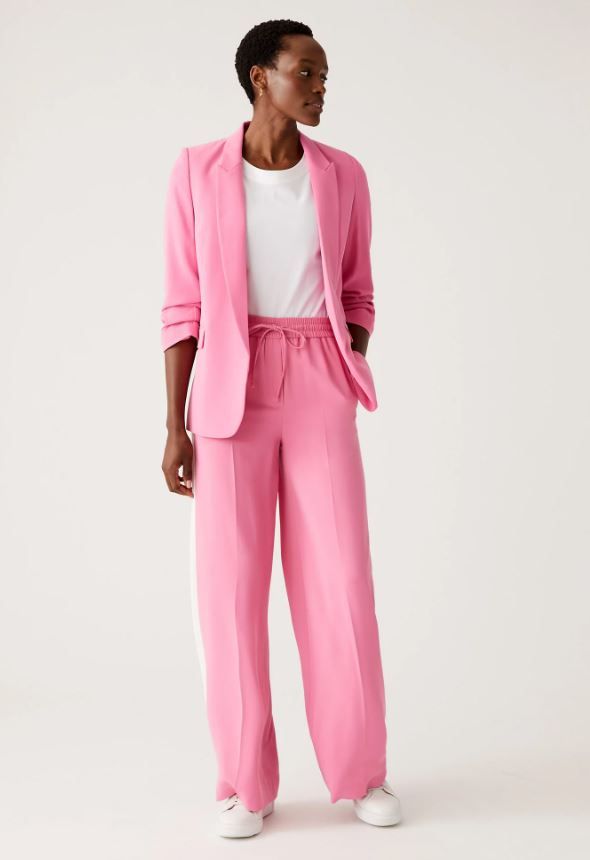 marks and spencer pink suit 