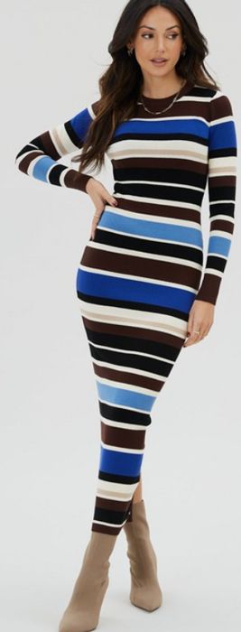 very striped dress