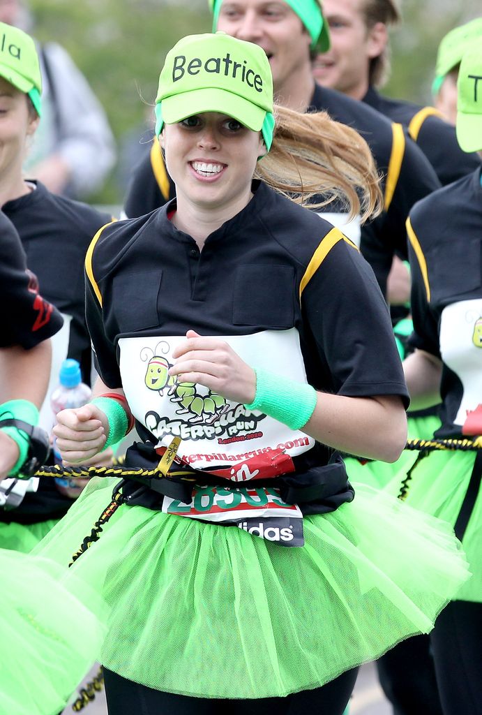 Princess Beatrice running the London Marathon in 2010