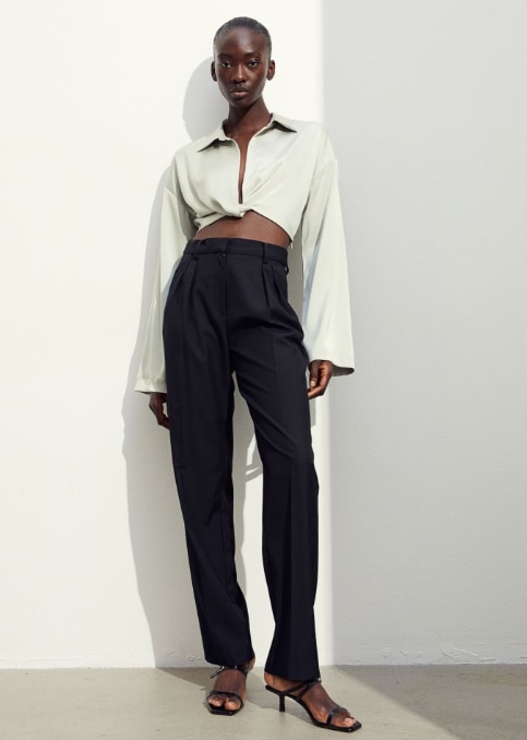 h and m tapered trousers 