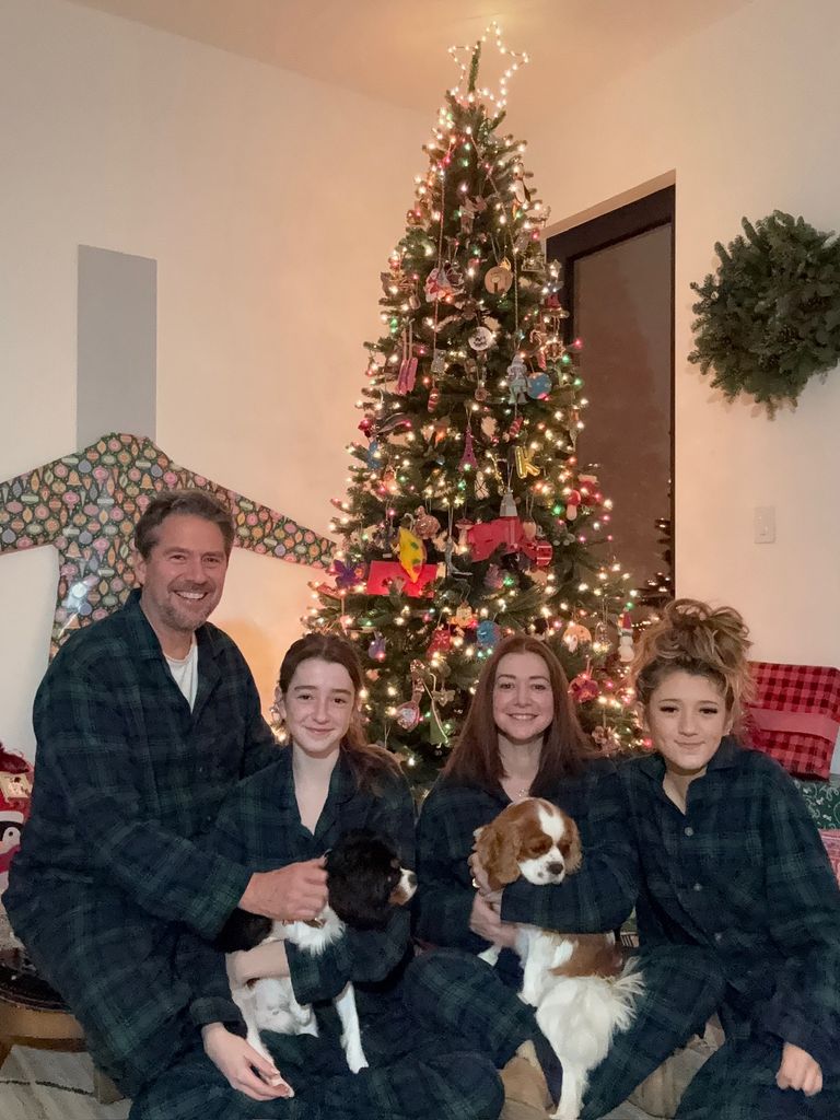 Alyson Hannigan with husband Alexis Denisof at Christmas