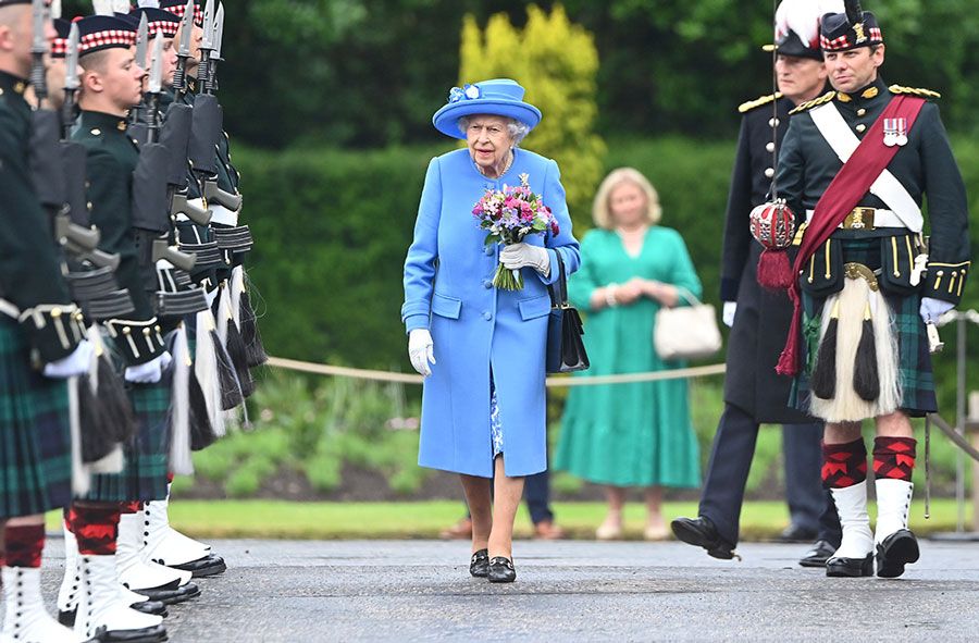 queen inspects guards scotland