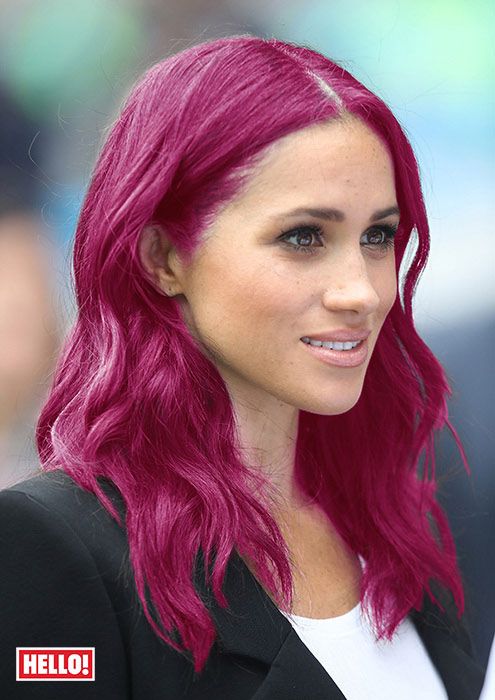 meghan with pink hair