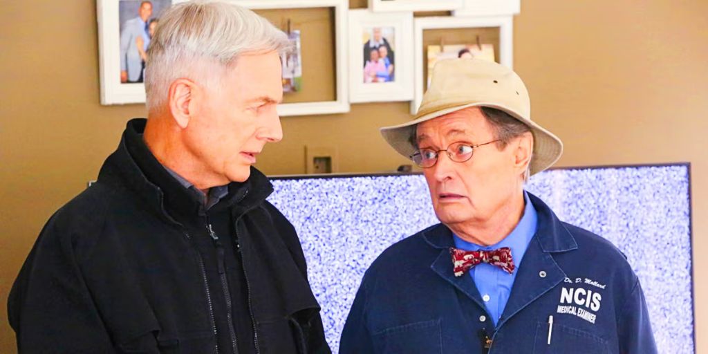 Mark Harmon and David McCallum as Gibbs and Ducky in a scene from NCIS