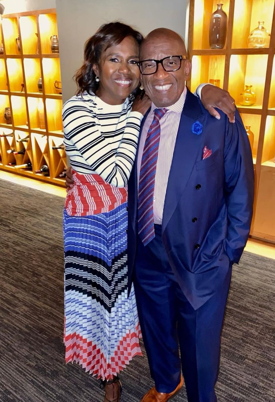Photo shared by Deborah Roberts alongside her husband Al Roker while celebrating her new role as co-host of ABC's 20/20