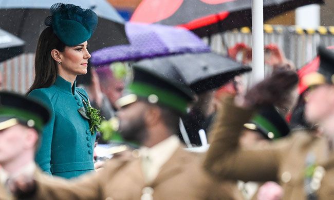 Princess of Wales takes salute with Irish Guards