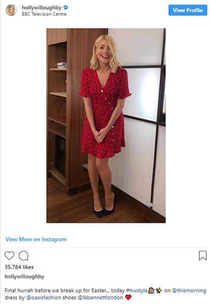 holly willoughby easter post