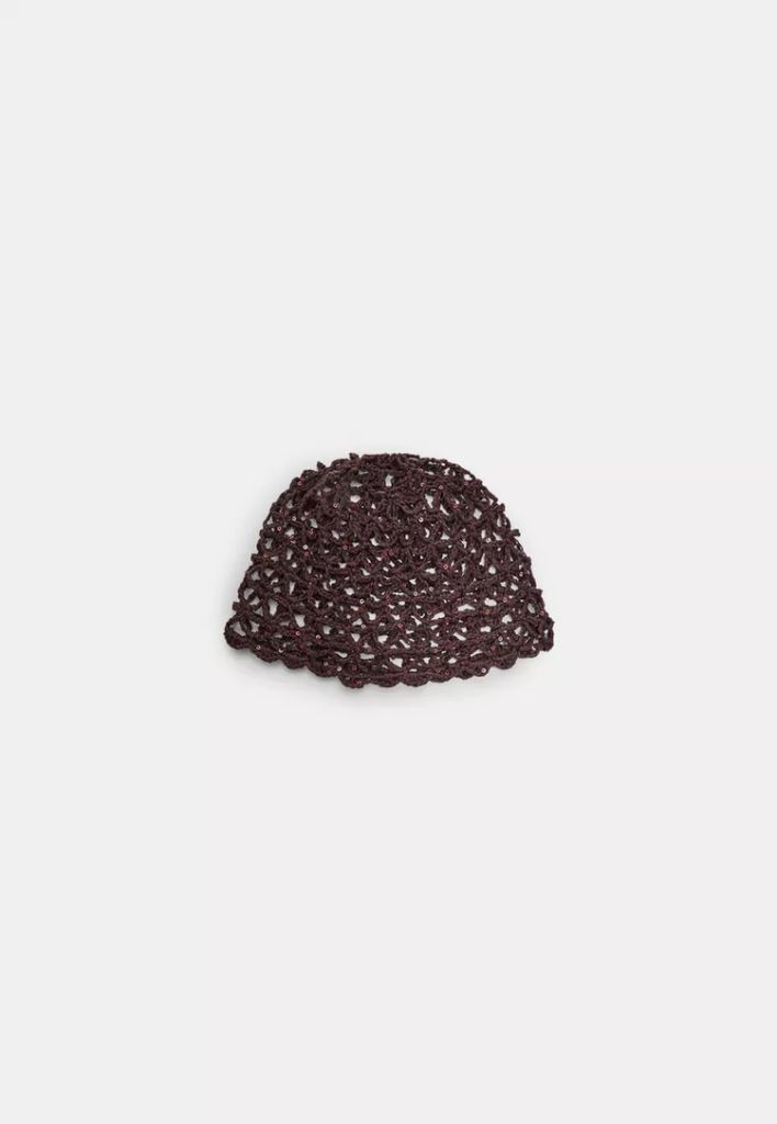 Sequin crochet cap