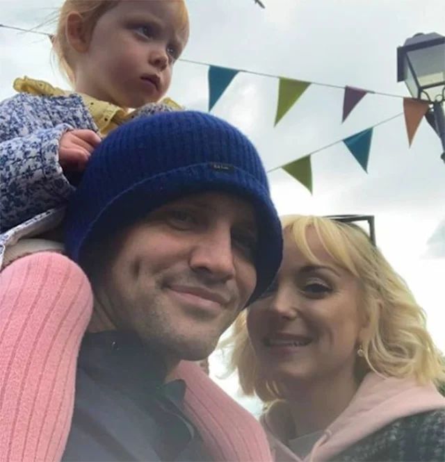 Helen George with ex Jack Ashton and daughter