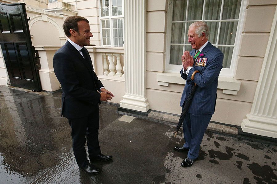 prince charles greets president macron