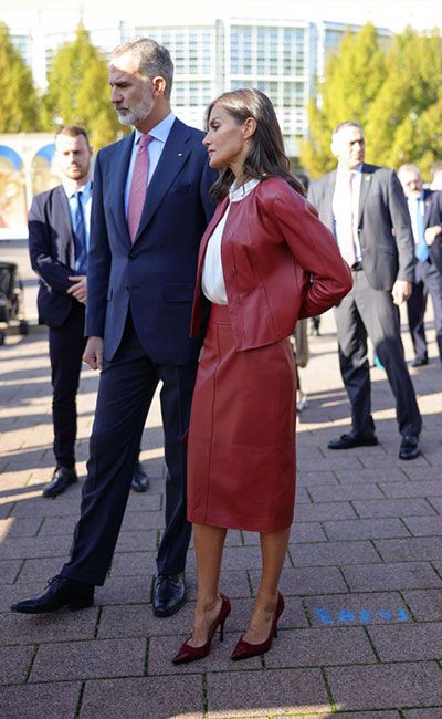 letizia red leather look