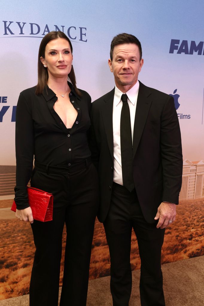 Rhea Durham (L) and Mark Wahlberg attend the World Premiere of Apple Original Film's "The Family Plan" at The Chelsea at The Cosmopolitan of Las Vegas on December 13, 2023 in Las Vegas, Nevada. "The Family Plan" premieres globally on Apple TV+ on Friday, December 15, 2023.