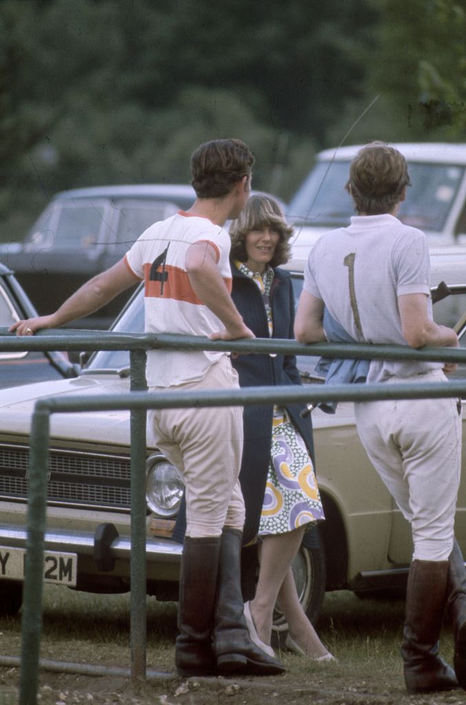 King Charles and Queen Camilla following a polo match