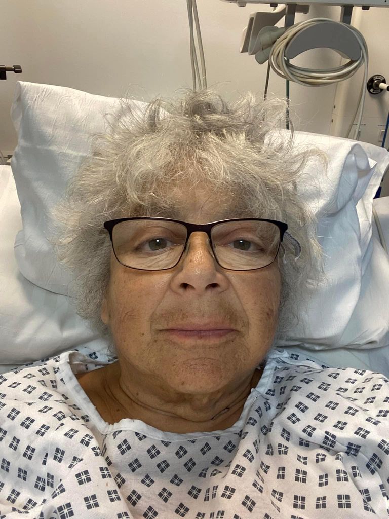 Miriam Margolyes uploaded a selfie from hospital 