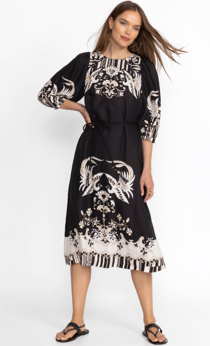 johnny was viviette midi dress.