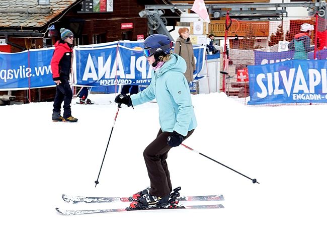 Lady Louise Windsor on ski slopes