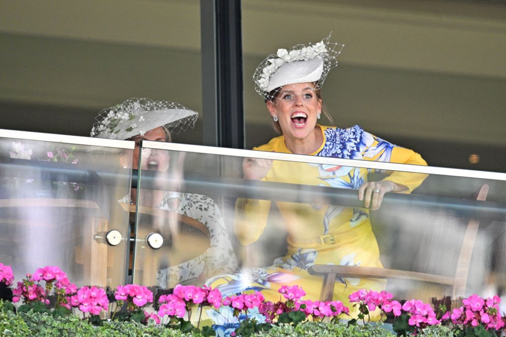 Duchess Sophie and Prince Beatrice cheering