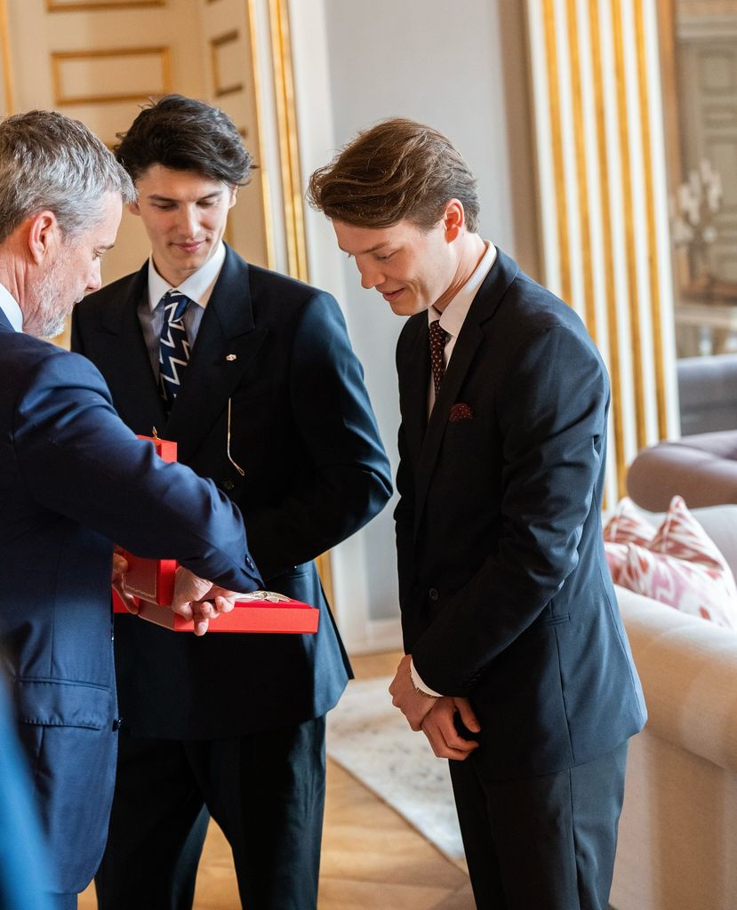 Count Nikolai and Count Felix receiving the Grand Cross of the Order of Dannebrog