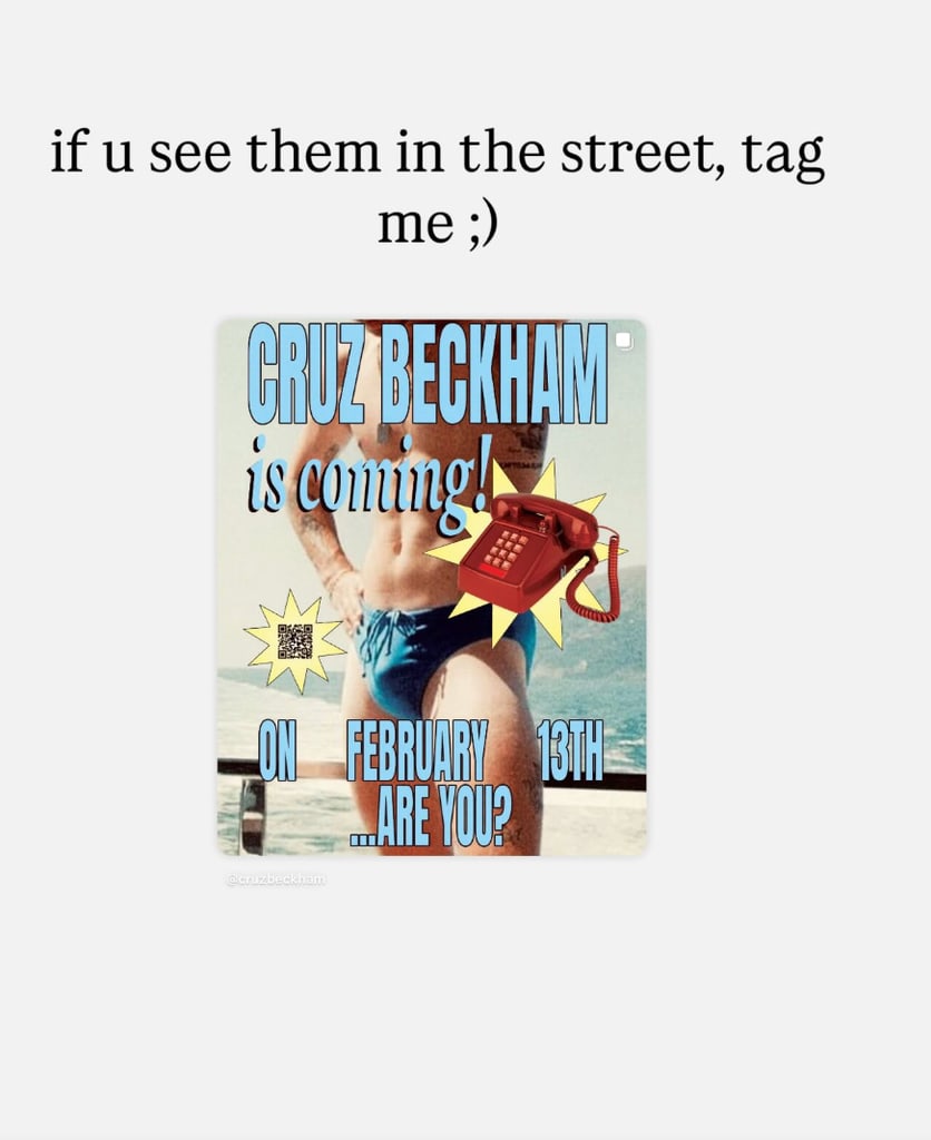 Une photo de la dernière affiche de Cruz Beckham