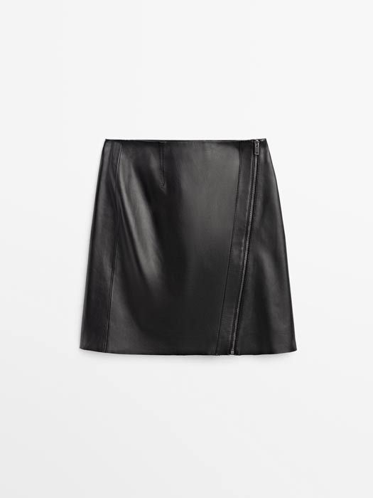 leather skirt massimo dutti