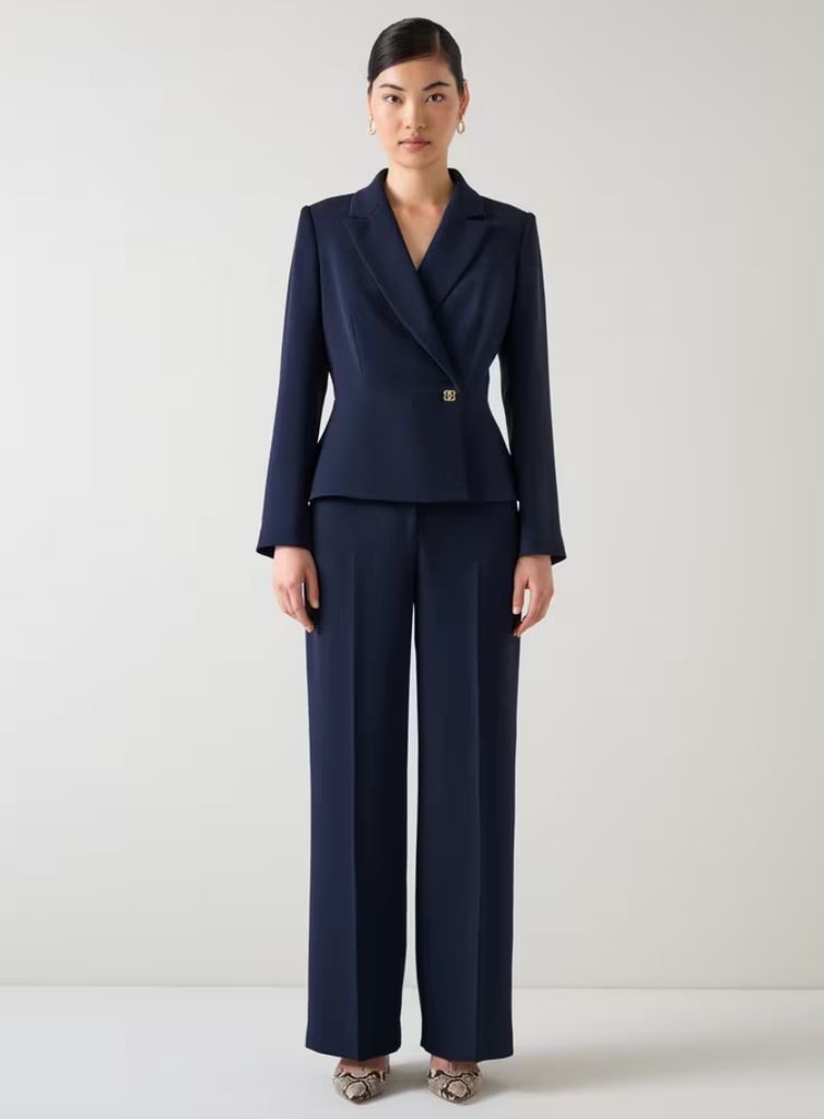 LK Bennett 'Audrey Spring' Navy Peplum Suit