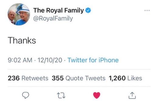 royal family tweet