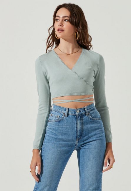 Loved Sydney Sweeney's cute wrap sweater on Euphoria? It's on sale for ...