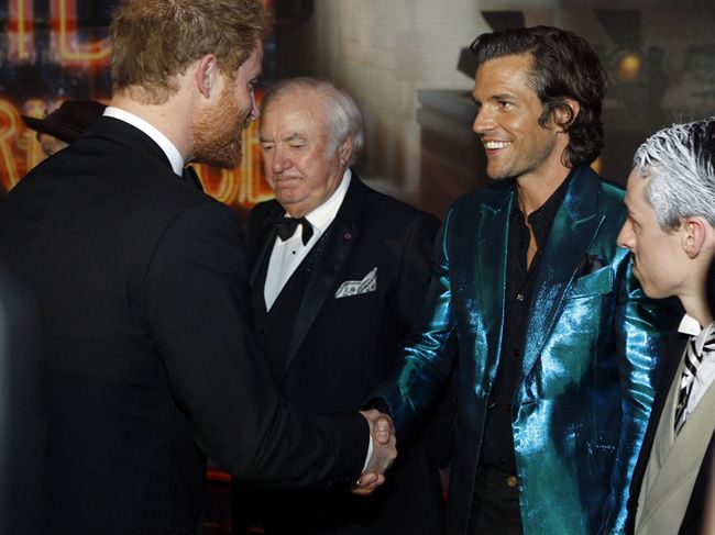 prince harry meets brandon flowers from the killers