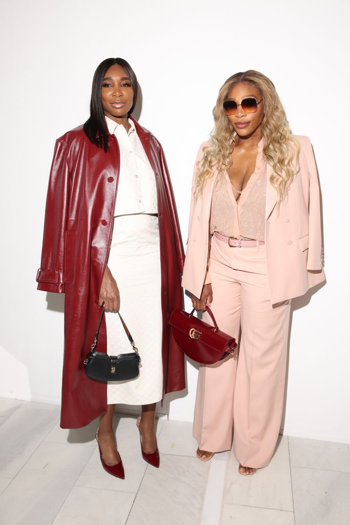 Venus Williams and Serena Williams are seen front row at the Gucci Men's Spring Summer 2025 Fashion Show during the Milan Fashion Week Menswear Spring/Summer 2025 at Triennale di Milano on June 17, 2024 in Milan, Italy.