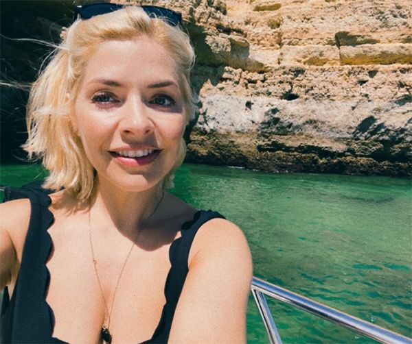 holly willoughby black swimsuit