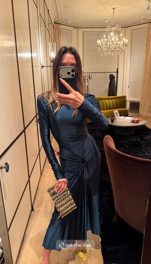 Victoria Beckham seen getting ready ahead of a fancy dinner with husband David