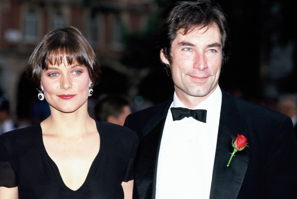 Carey Lowell and Timothy Dalton at the premiere of Licence to Kill