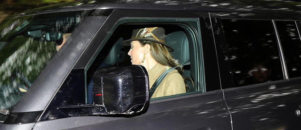 Princess Kate arriving at Crathie Kirk