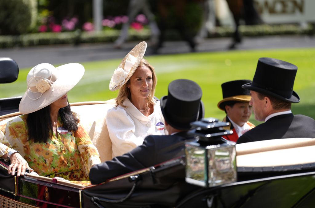 Harriet Sperling in carriage at Royal Ascot