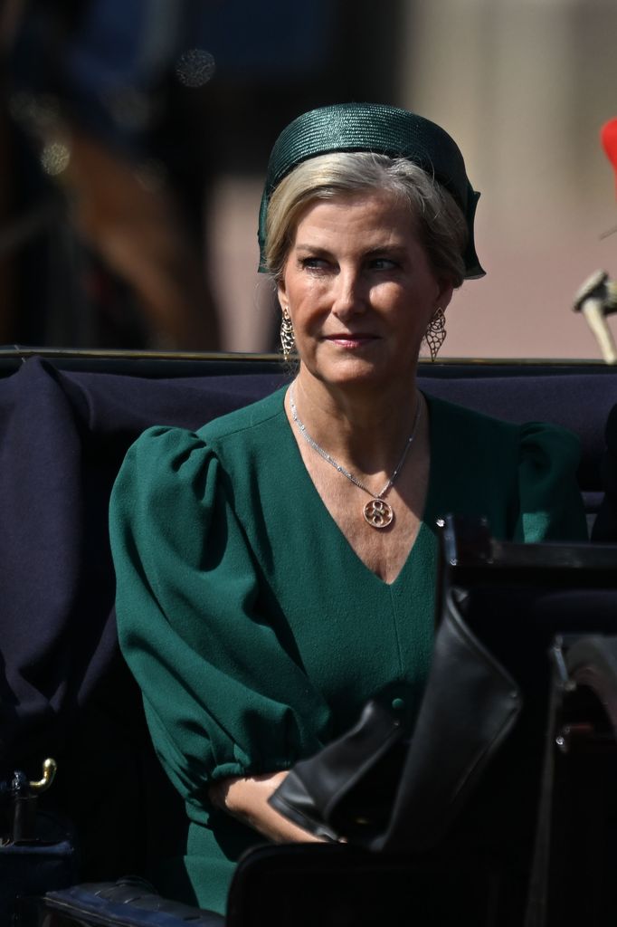 Duchess Sophie wearing green at this year's Trooping the Colour