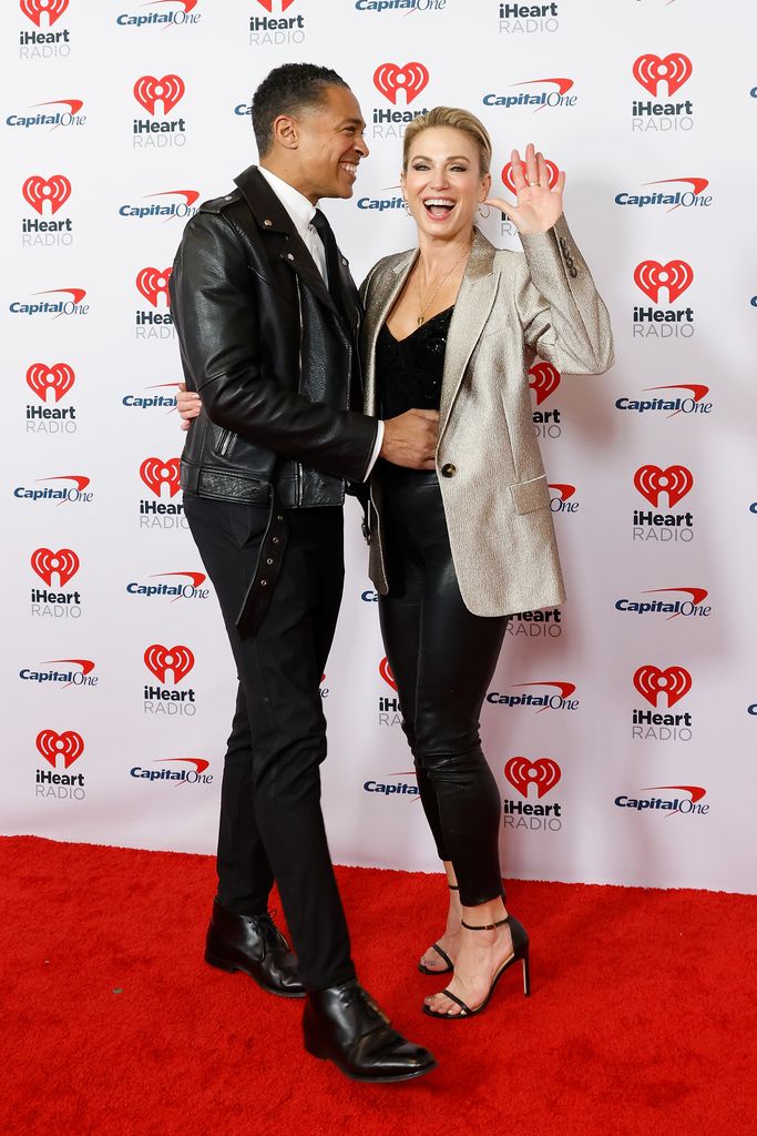 T.J. Holmes and Amy Robach are all smiles at the Jingle Ball