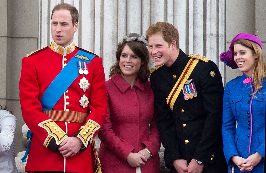 princesses beatrice eugenie trooping william and harry
